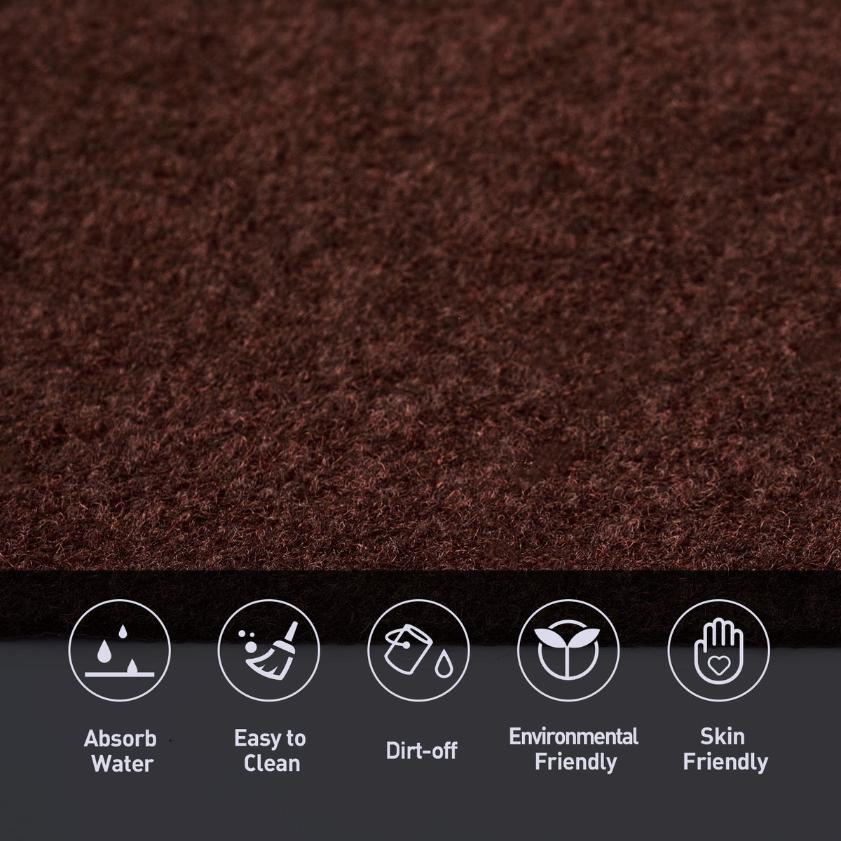 Coffee Brown Runner Rug - room view showing solid coffee brown color rug proportion in decorated space