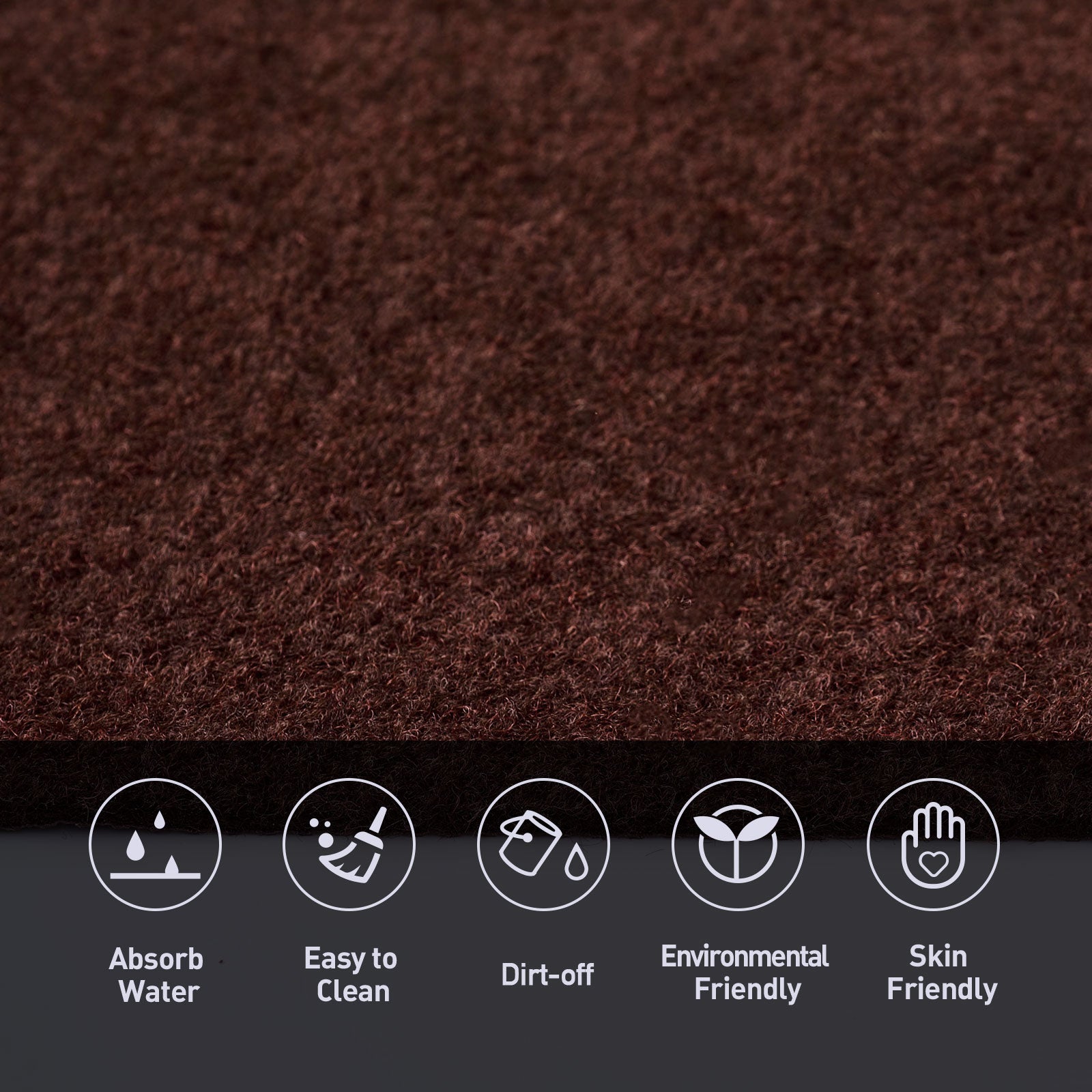 Coffee Brown Runner Rug - room view showing solid coffee brown color rug proportion in decorated space