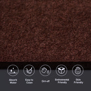 Coffee Brown Runner Rug - room view showing solid coffee brown color rug proportion in decorated space