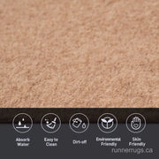 Sand Runner Rug - side profile view of runner rug edge and floor clearance