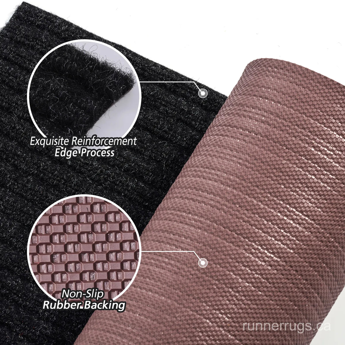 Black Stripe Runner Rug - lifestyle interior with black stripe pattern custom runner rug as decor feature