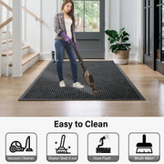 Double Stripe Runner Rug - room view showing geometric double stripe pattern rug proportion in decorated space