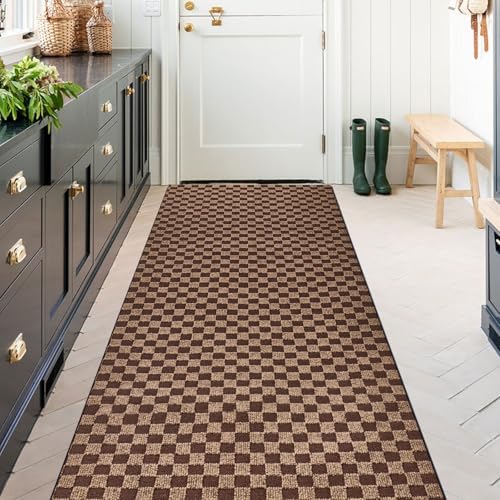 Brown Checkered 4 ft Area Rug for Toronto Bedrooms product image