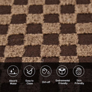 Brown Checkered 4 ft Area Rug for Toronto Bedrooms product image