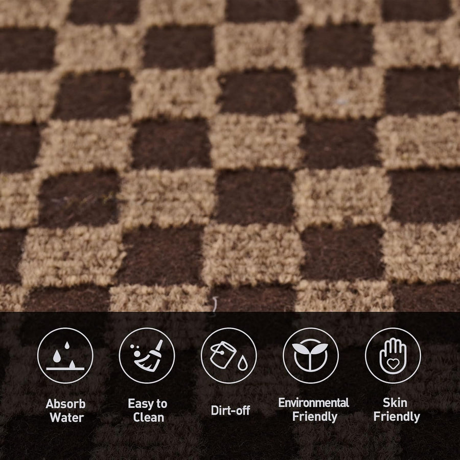 Brown Checkered 4 ft Area Rug for Toronto Bedrooms product image