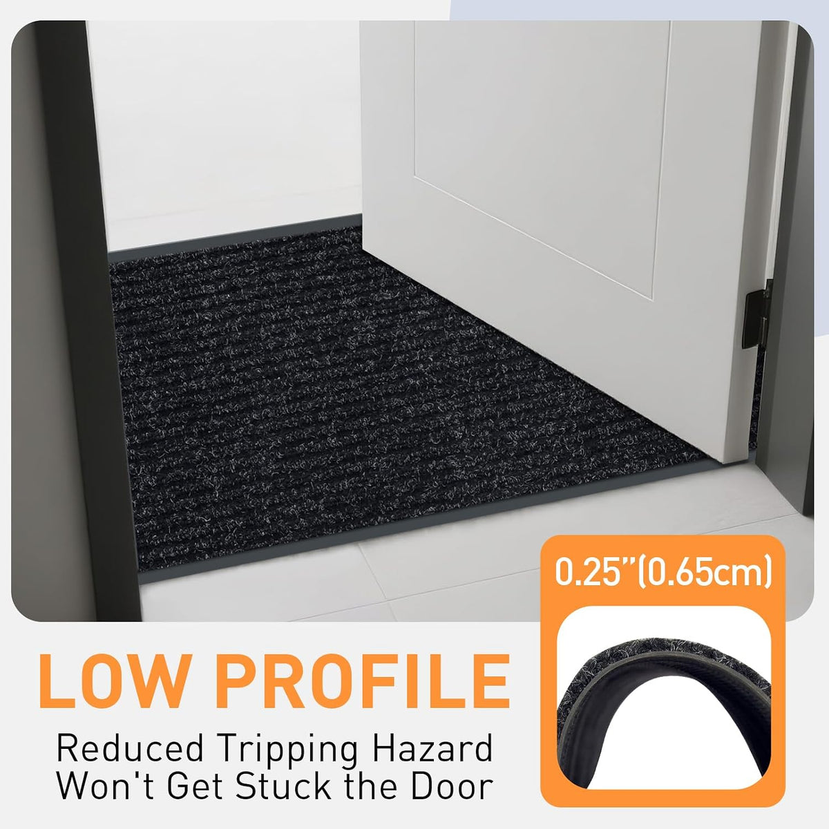 Black Stripe Door Mat for Toronto Entryways & Patios product image