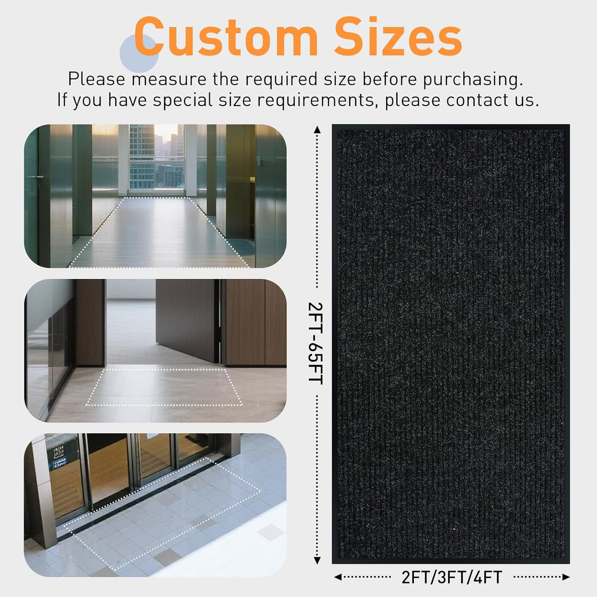 Black Stripe Door Mat for Toronto Entryways & Patios product image
