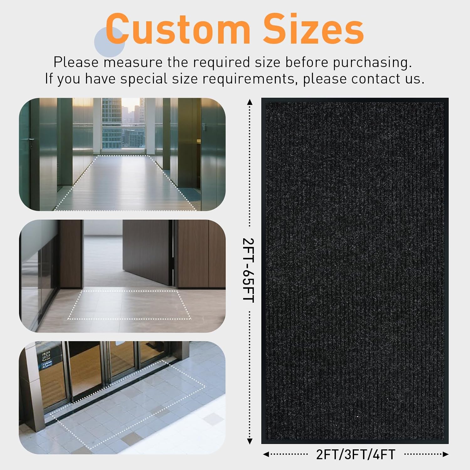 Black Stripe Door Mat for Toronto Entryways & Patios product image