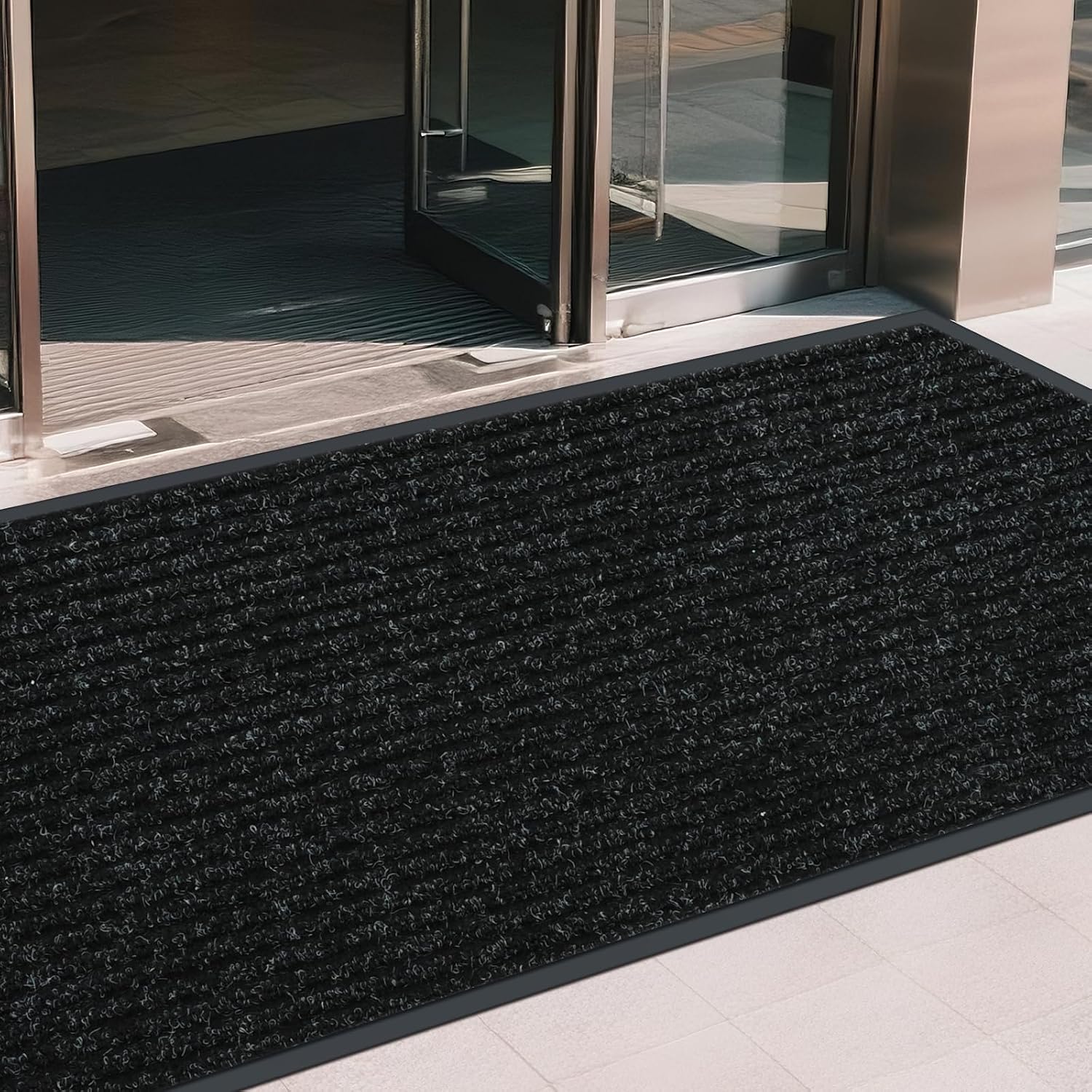 Black Stripe Door Mat for Toronto Entryways & Patios product image
