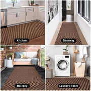 Brown Checkered 4 ft Area Rug for Toronto Bedrooms product image
