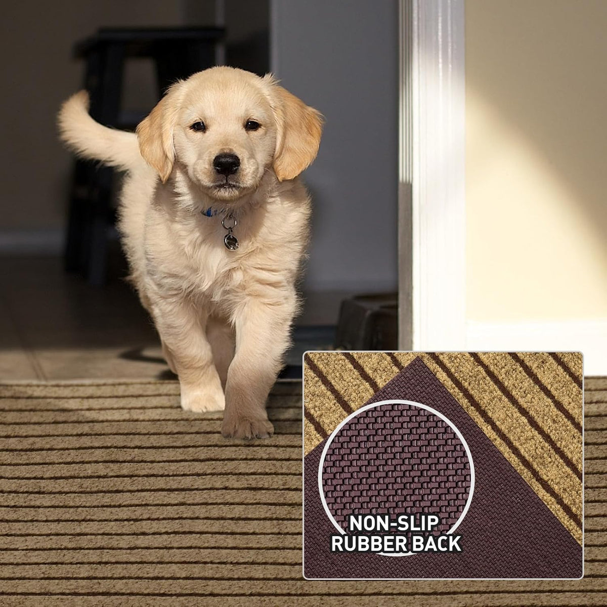 Brown Striped Runner Rug for Toronto Hallways & Kitchens product image