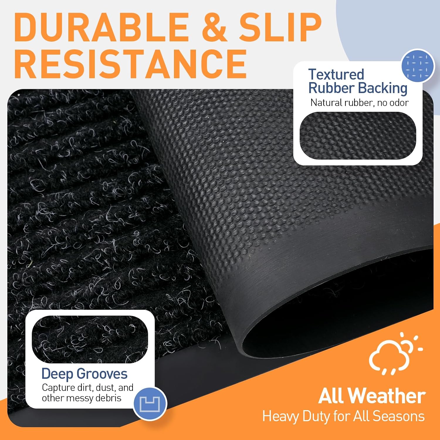 Black Stripe Door Mat for Toronto Entryways & Patios product image