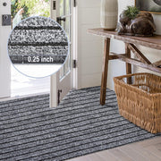Gray Striped Runner Rug for Toronto Hallways product image