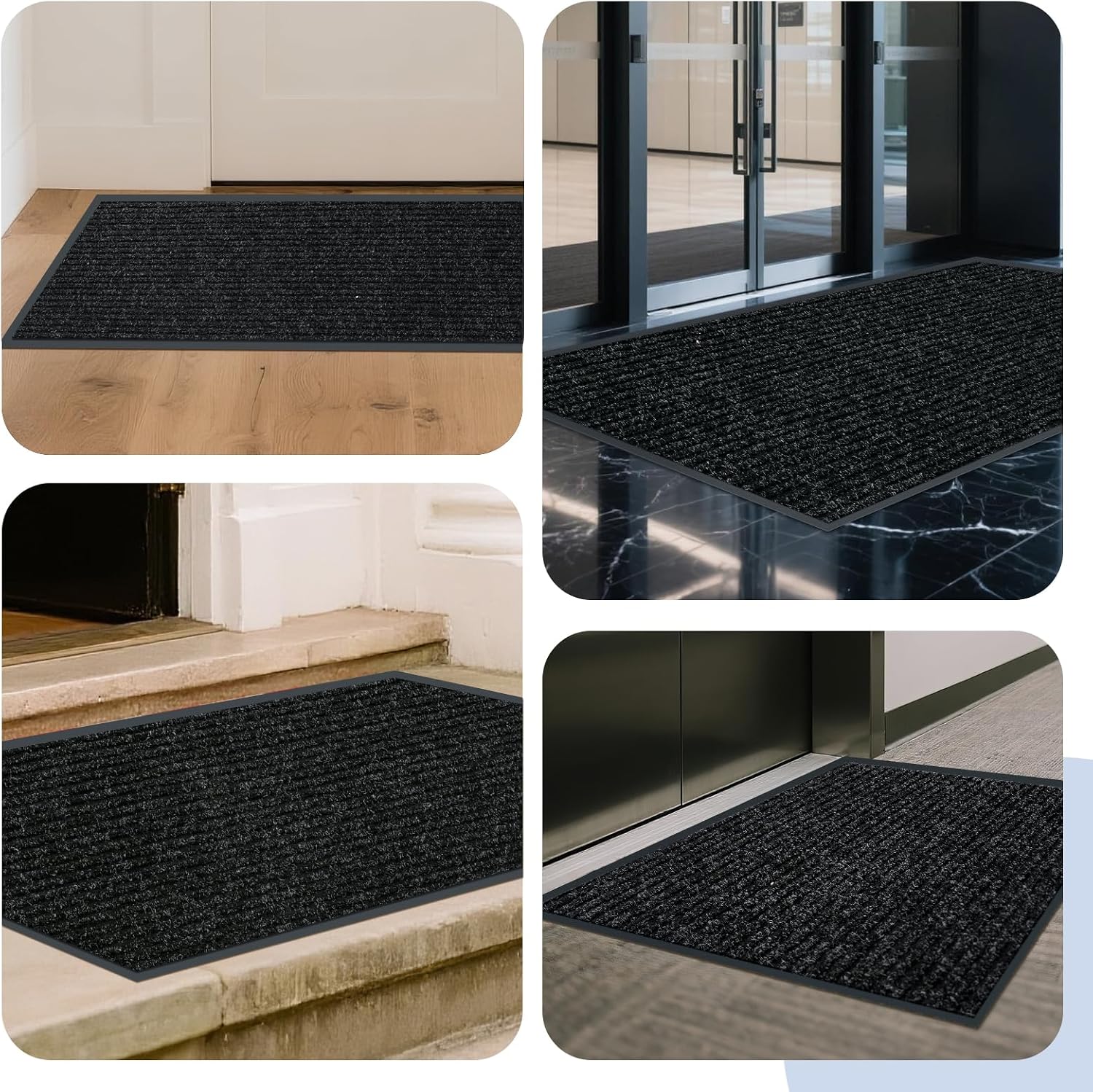 Black Stripe Door Mat for Toronto Entryways & Patios product image