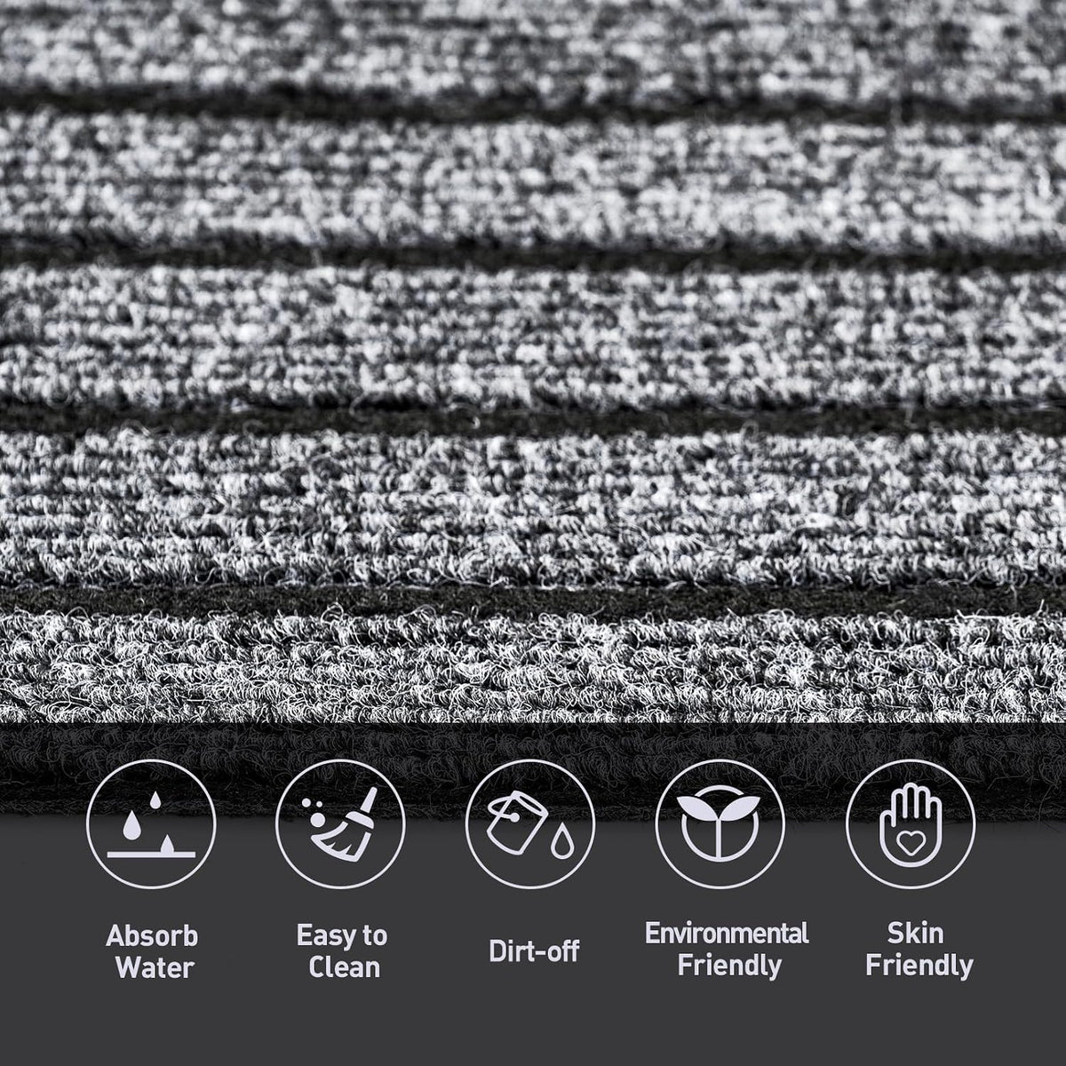 Gray Striped Runner Rug for Toronto Hallways product image