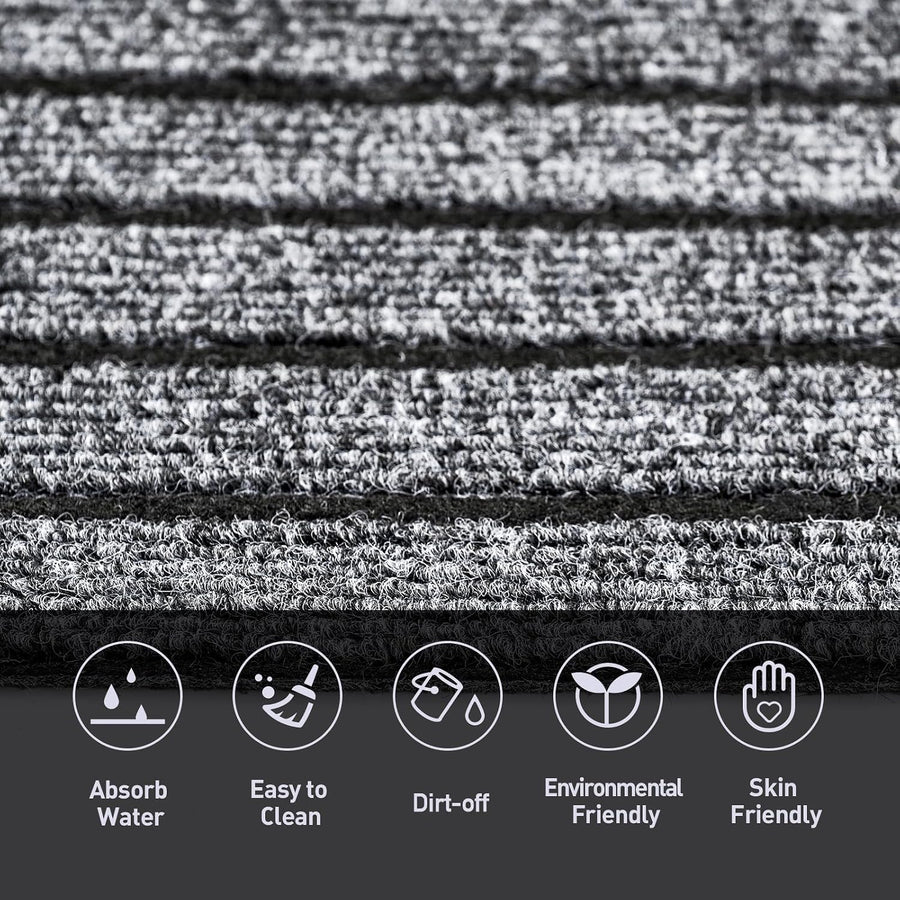 Gray Striped Runner Rug for Toronto Hallways product image