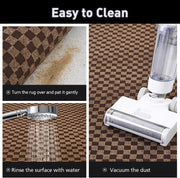 Brown Checkered 4 ft Area Rug for Toronto Bedrooms product image