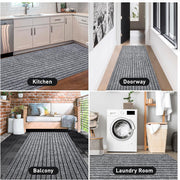 Gray Striped Runner Rug for Toronto Hallways product image