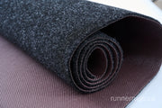 Solid Black Runner Rug - room view showing solid black color rug proportion in decorated space