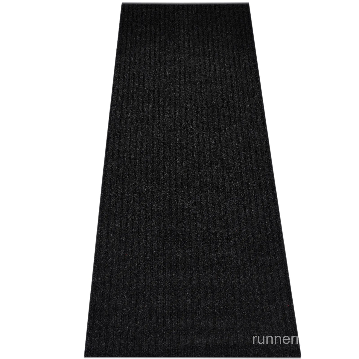 Black Stripe Runner Rug - room view showing black stripe pattern rug proportion in decorated space