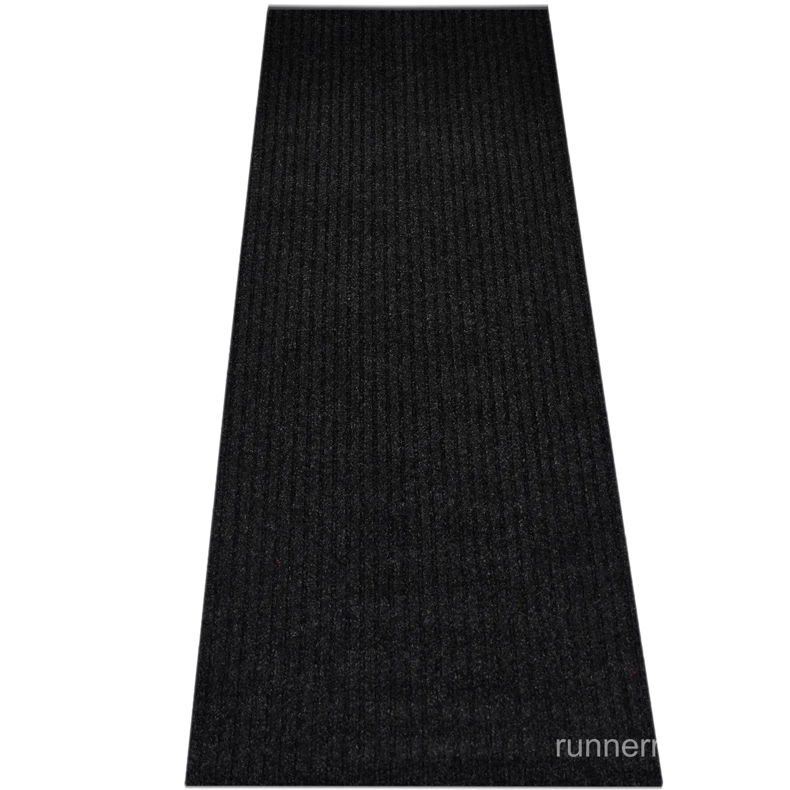 Black Stripe Runner Rug - room view showing black stripe pattern rug proportion in decorated space